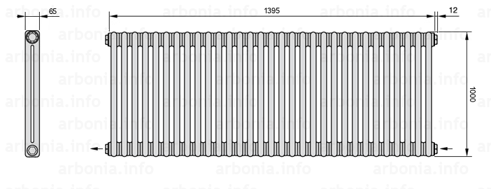 Схема (чертеж) Радиатор Arbonia 2100/31 №42